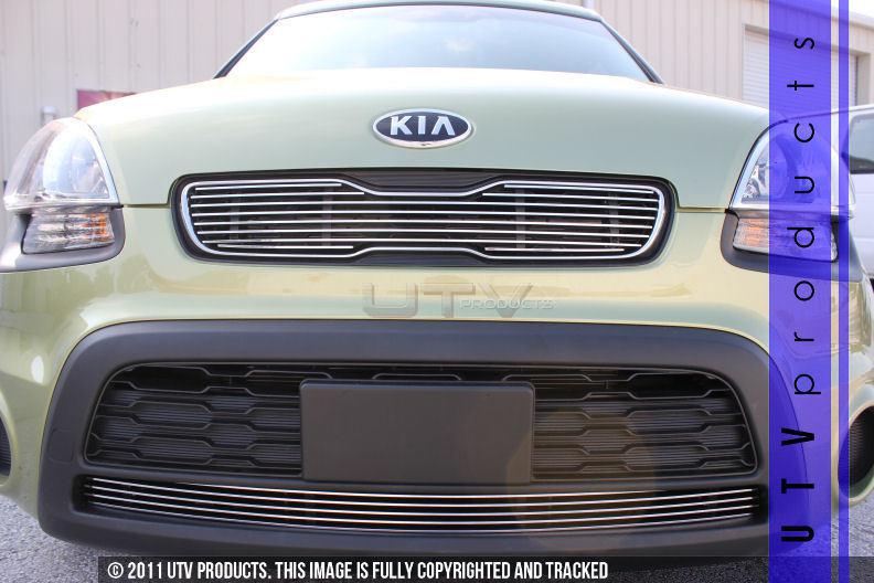 FITS: 2012 - 2013 Kia SOUL UPPER & BUMPER 2PC COMBO CHROME BILLET GRILLE KIT, US $146.86, image 4