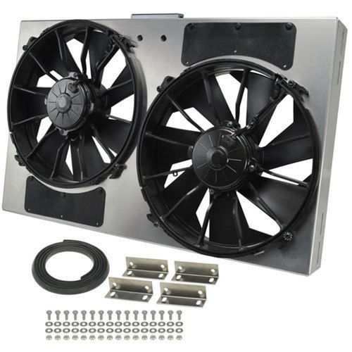 Derale 66836 high-output dual fan assembly with pwm controller cfm: 4000 amp dra