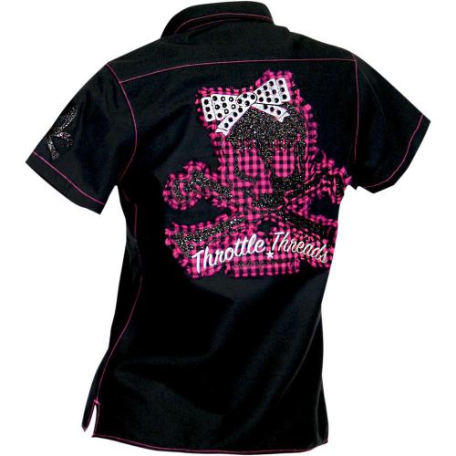 Throttle threads tt426st7bpxr bunky womens shop shirt xl black