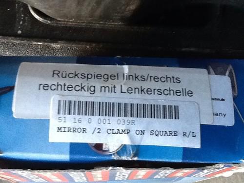 BMW motorcycle /2 R50 R60 Rectangular Square Motorcycle Mirror German Made, US $29.00, image 3