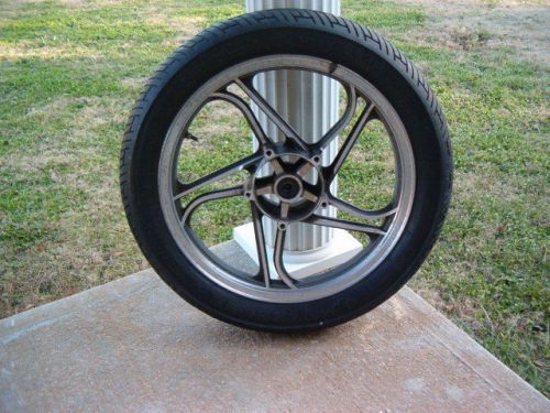 1984-1985 kawasaki front wheel / tire -fits-zn 700 a1- a2-zn1100b1-b2 ltd shaft