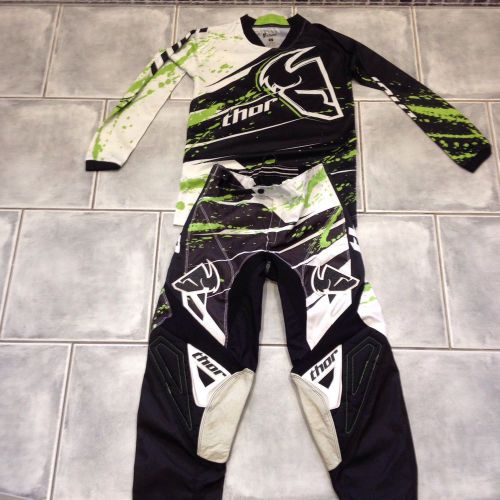 Thor youths motocross kit. top size l/26 waist trs