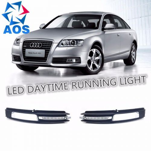 Led car drl daylight car daytime running lights for audi a6 a6l c6 2009-2011