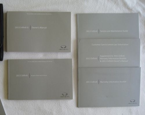 2013 infiniti g g25 g37 sedan owner manual set w/ case &amp; navigation manual (n)