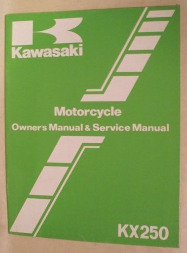 Kawasaki 1984 kx 250-c2 motorcycle owner&#039;s &amp; service manual 99920-1247-01