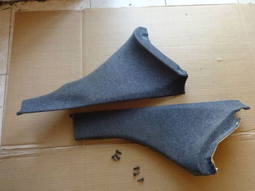 90-96 nissan 300zx center console trim finisher panel 2pc set gray tweed