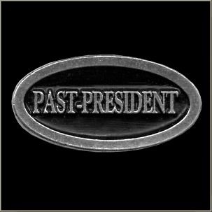 Past president - oval biker pin badge - mc motorcycle - cruiser-trike rider-gift