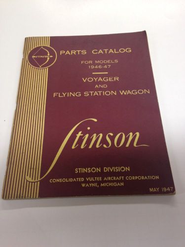 Origininal Stinson 108 and Franklin Engine Manuals Seabee, image 1