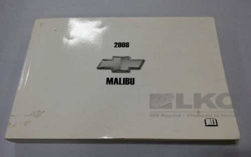 2008 08 chevrolet chevy malibu owner&#039;s operator manual oem
