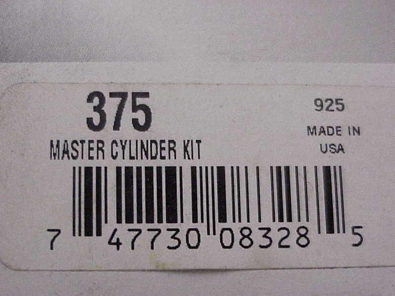 Find NAPA 375 Master Cylinder 11/8" Rebuild Kit from a NASCAR Team