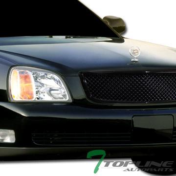 Blk luxury style mesh front hood bumper grill grille abs 00-05 cadillac deville