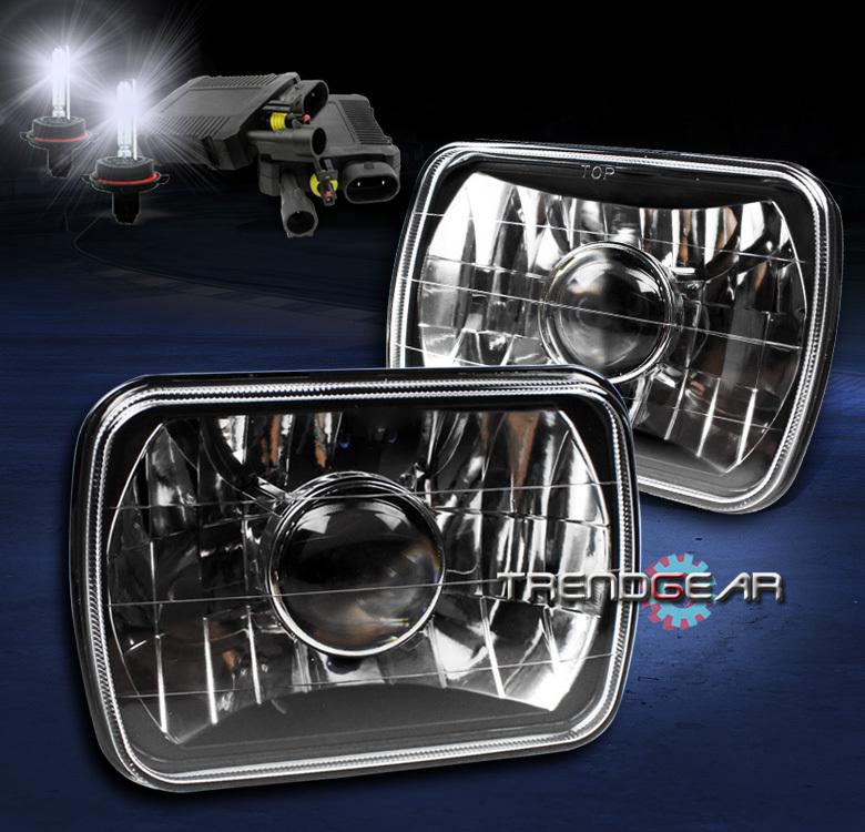 Find 7X6 PROJECTOR HEADLIGHTS+HID H4 BLACK PRELUDE INTEGRA MONTE CARLO