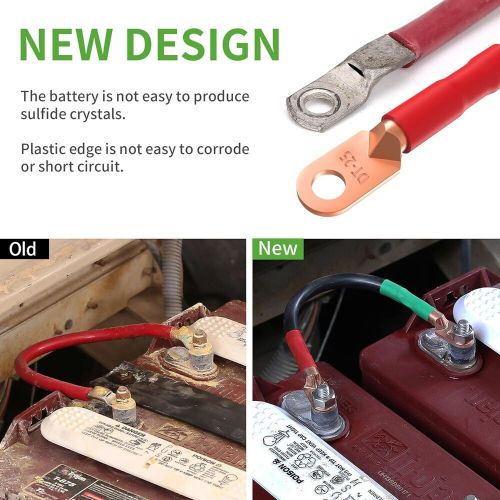 14" golf cart battery cable for yamaha 36v g2 g8 g9 electric &amp; club car ds 36v