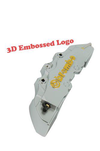 Silver 3D Brembo Style Brake Caliper Disc Cover Universal Fit 16