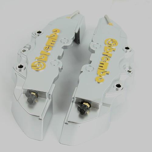 Silver 3D Brembo Style Brake Caliper Disc Cover Universal Fit 16