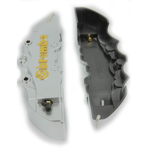 Silver 3D Brembo Style Brake Caliper Disc Cover Universal Fit 16