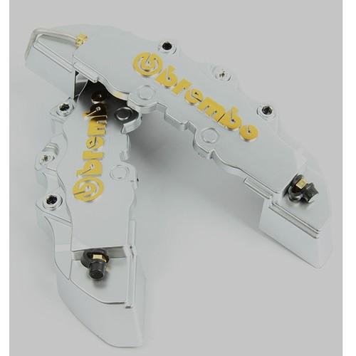 Silver 3D Brembo Style Brake Caliper Disc Cover Universal Fit 16