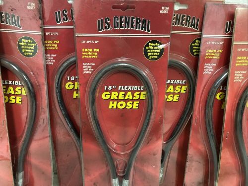 Nos u.s general 92657 1/8" npt 27 tpi 18" flexible grease hose (lot of 7)