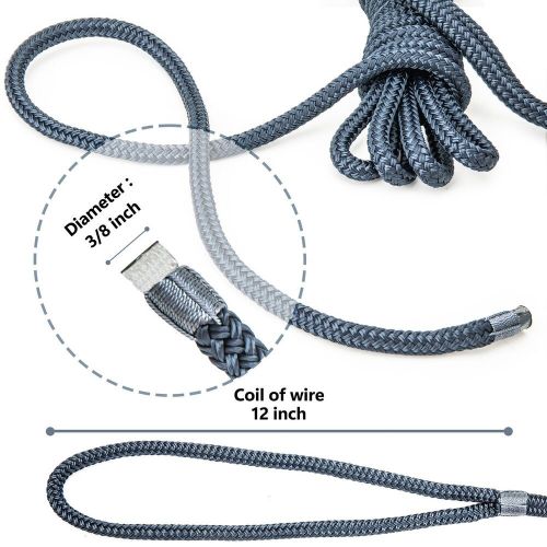 4 Pack 3/8 x 15 Dock Lines Nylon Rope for Boats Double Braided Boat Accessories, US $23.99, image 4