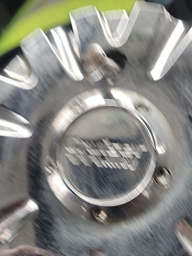 Cruiser alloy chrome persuasion fwd wheel center hub cap 5.875&#034; od bolt on ef-60