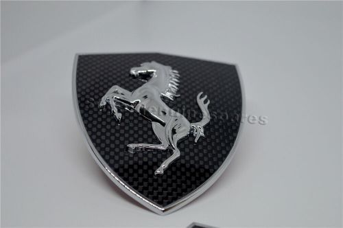 Ferrari 488 458 italia california carbon fiber fender shield badge emblem kit