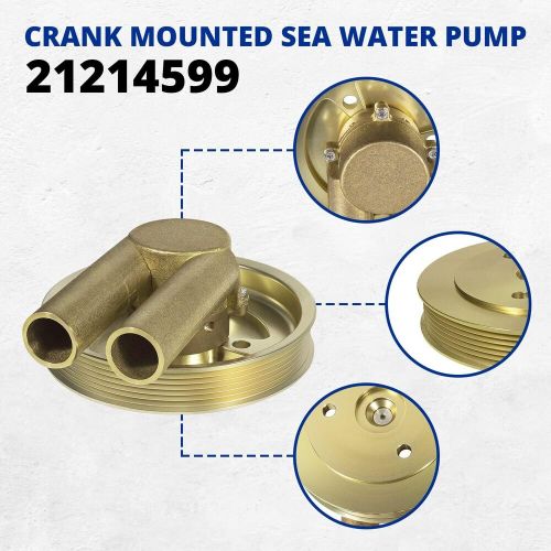 21214599 Crank Mounted Sea Water Pump for Volvo Penta Engines 4.3/5.0/5.7, US $89.99, image 4