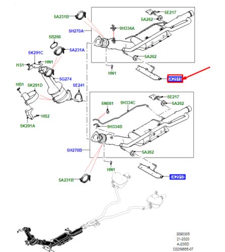 Land Rover Range Rover Evoque L538 Exhaust Pipe Mount LR107787 NEW ORIGINAL-, US $, image 5