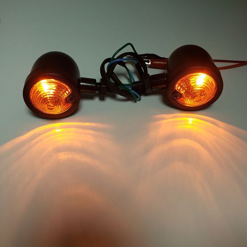 Black Motorcycle Turn Signal Lights For Harley Cafe Racer Bobber Chopper, US $19.51, image 5