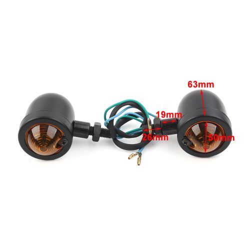Black Motorcycle Turn Signal Lights For Harley Cafe Racer Bobber Chopper, US $19.51, image 6