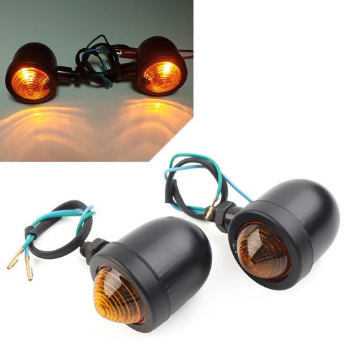 Black Motorcycle Turn Signal Lights For Harley Cafe Racer Bobber Chopper, US $19.51, image 10