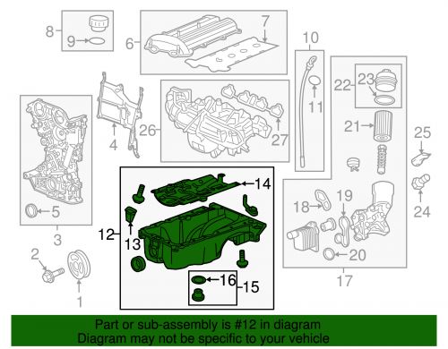 Genuine GM Oil Pan 25200829, US $139.12, image 3