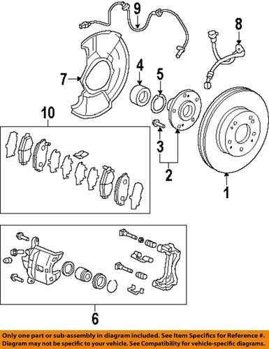 Honda oem 57455-sne-a01 front abs wheel sensor/abs wheel speed sensor