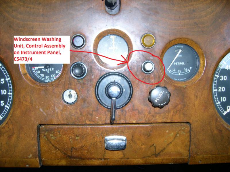 Find 11113 Jaguar Windshield Washer Push Button Mark 7 MK8 MK9 MK VII