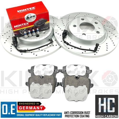 FOR AUDI A5 40 TFSI F53 REAR CROSS DRILLED BRAKE DISCS MINTEX PADS & WIRES 300mm, US $, image 7