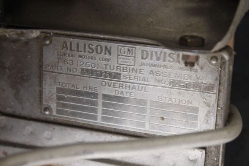 Rolls Royce / Allison 250-C19A Gas Turbine Engine Motor T63(250) AS-IS, US $99,500.00, image 5