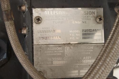 Rolls Royce / Allison 250-C19A Gas Turbine Engine Motor T63(250) AS-IS, US $99,500.00, image 6
