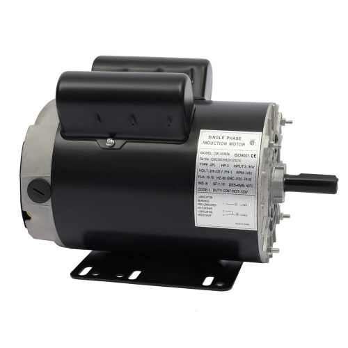 5 HP SPL 3450 RPM Air Compressor Electric Motor 60Hz 208-230V 56Frame 5/8" Shaft, US $149.68, image 4