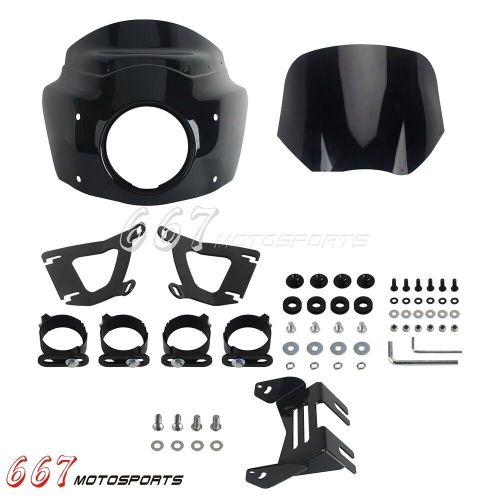 For Harley Fat Bob FXFB FXFBS 2018-24 Front Fairing Kit & Light Bracket For Baja, US $324.19, image 6