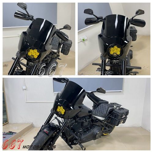 For Harley Fat Bob FXFB FXFBS 2018-24 Front Fairing Kit & Light Bracket For Baja, US $324.19, image 9