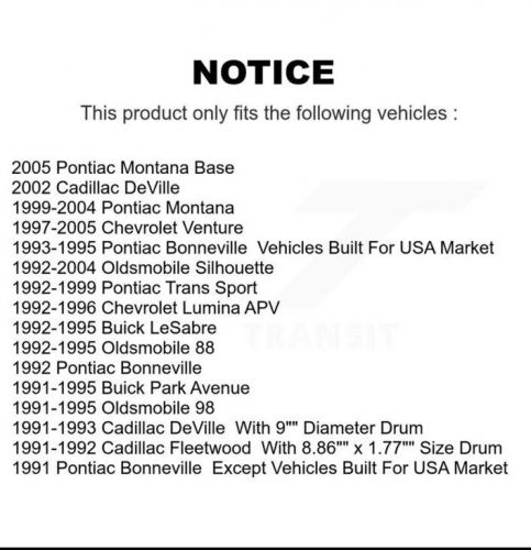 Rear drum brake wheel cylinder for chevrolet venture pontiac montana oldsmobile