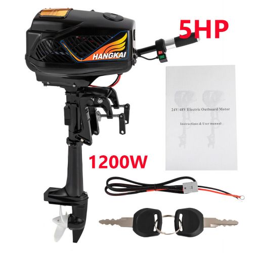 48V HANGKAI Electric Outboard Trolling Motor Boat Short Shaft Engine 1200W, US $264.51, image 17