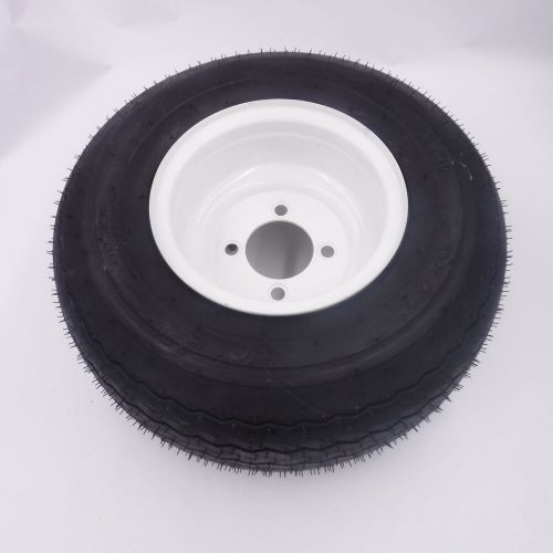 KTW 18x8.5-8, 4 Ply Golf Cart Tire & 4/4 White Wheel Rim Combo, US $72.99, image 3