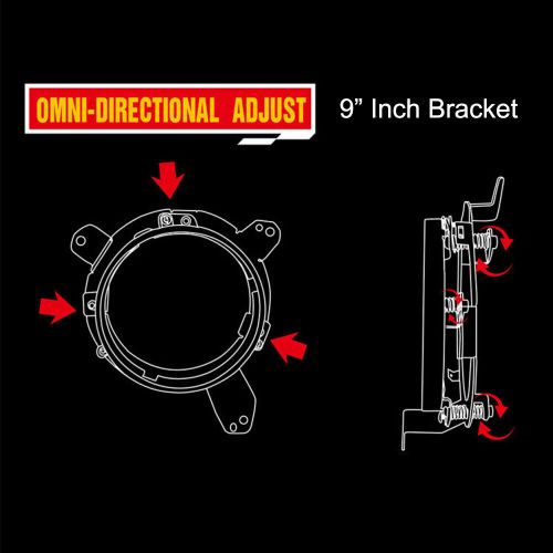 9" Brackets Black LED Headlights for Jeep 2018-2022 Wrangler JL JLU & Gladiator, US $89.99, image 3