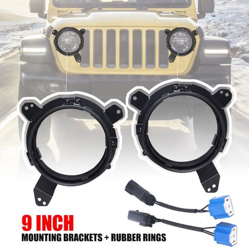 9" Brackets Black LED Headlights for Jeep 2018-2022 Wrangler JL JLU & Gladiator, US $89.99, image 8
