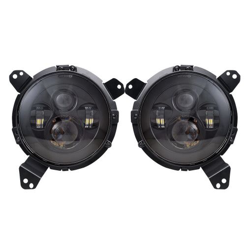 9" Brackets Black LED Headlights for Jeep 2018-2022 Wrangler JL JLU & Gladiator, US $89.99, image 11