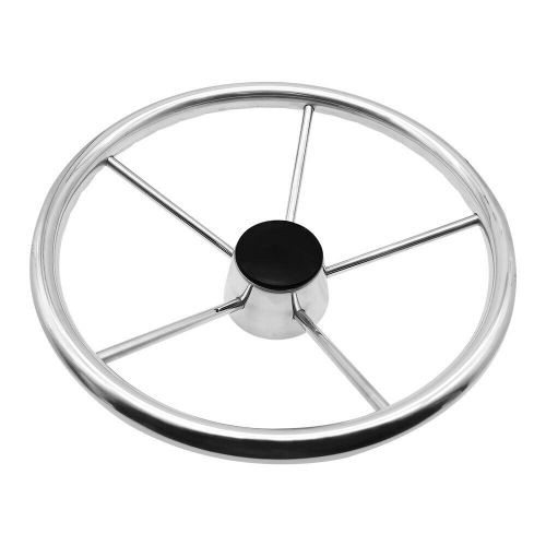 Alastin Boat Marine 15-1/2 inch 5 Spoke Stainless Steel Steering Wheel, US $119.27, image 5
