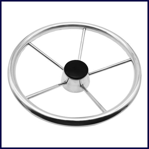 Alastin Boat Marine 15-1/2 inch 5 Spoke Stainless Steel Steering Wheel, US $119.27, image 13