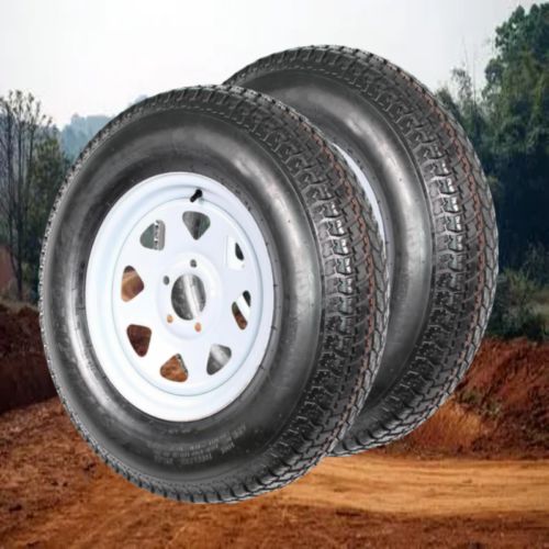 2 pack 75D14 Tire ST205/75D14 Trailer Tires with 14" Rims 5 Lug Load Range C, US $169.99, image 6