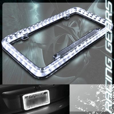 Universal 12v 54 white led lighting acrylic plastic license plate cover frame
