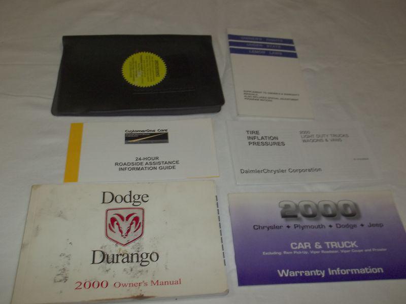 2000 dodge durango owner manual 6/pc.set & black chrysler factory case.free s/h.
